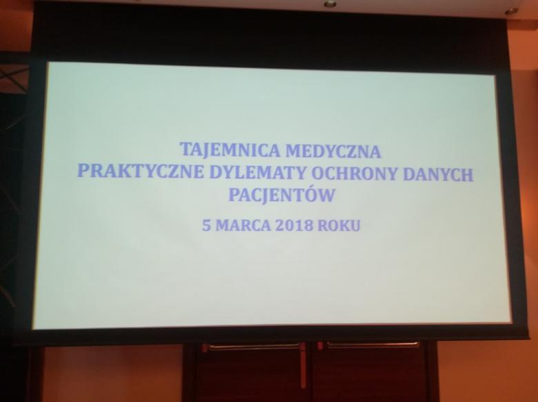 Konferencja "Tajemnica medyczna. Praktyczne dylematy ochrony danych pacjentów"