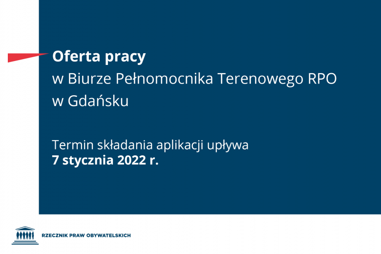 Oferta pracy w Biurze Pełnomocnika Terenowego RPO w Gdańsku