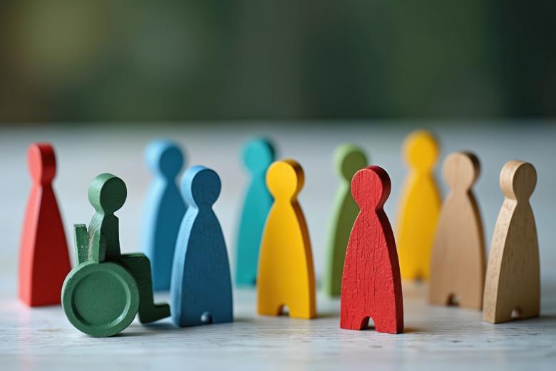 kolorowe figurki stylizowane na ludzi