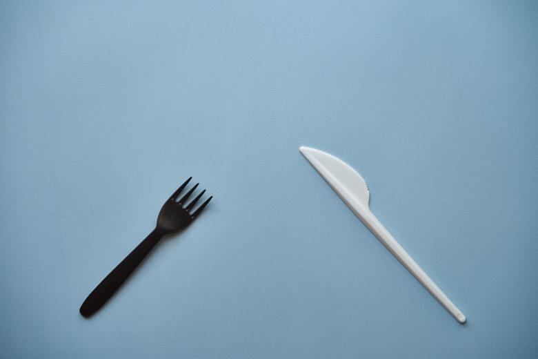 platsikowy nóż i widelec 