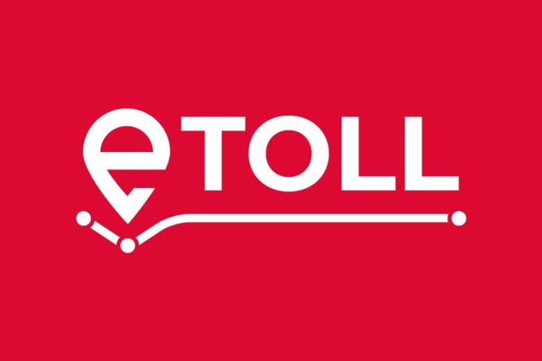 grafika na czerwonym tle z białym tekstem etoll