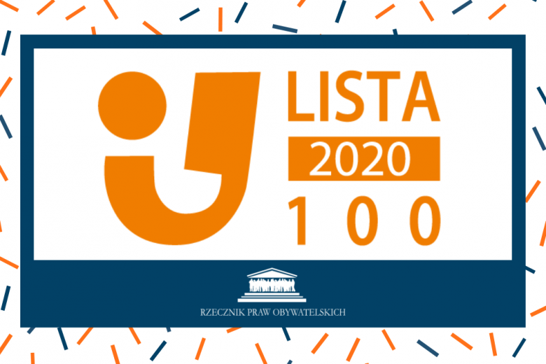 plansza z napisem "lista 100"