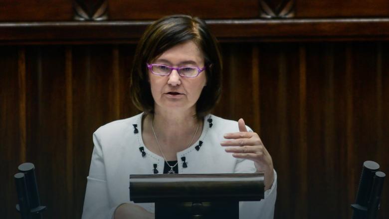 na zdjęciu prof. Irena Lipowicz w Sejmie / foto: Jakub Kamiński /  PAP