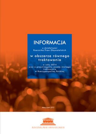 Pomarańczowa okładka z tytułem w niebieskim kwadracie