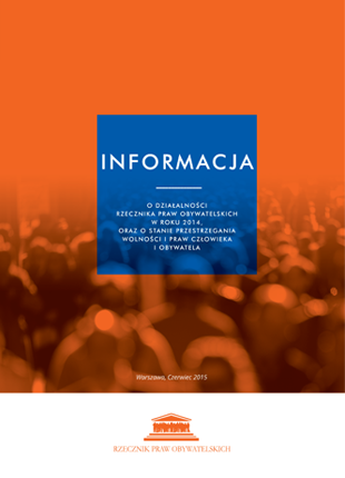 Pomarańczowa okładka z tytułem w niebieskim kwadracie