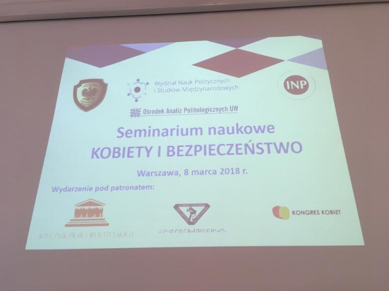 Seminarium "Kobiety i bezpieczeństwo"