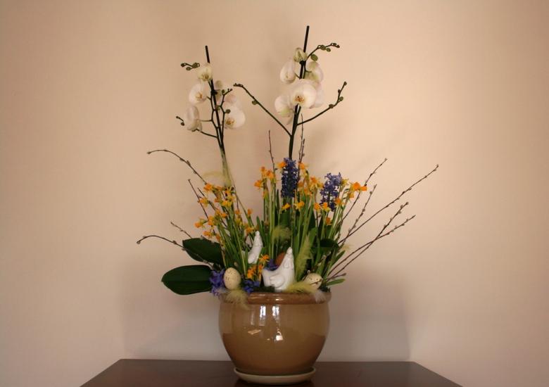 Na zdjęciu wielkanocny stroik świąteczny