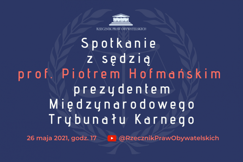 Granatowa grafika z biało-czerwonym napisem