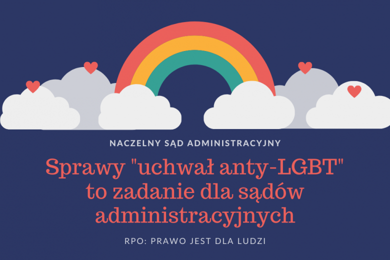 Granatowa grafika z tęczą