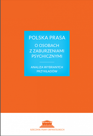 Okładka książki: tytuł na pomarańczowym tle w niebieskim kwadracie