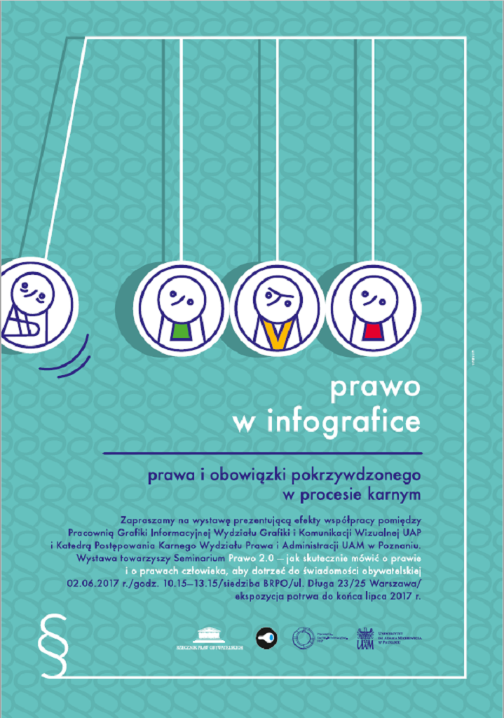 Seledynowy plakat - prawo w infografice