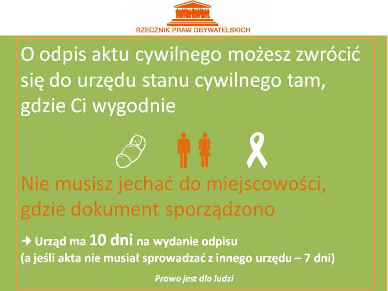 O odpis aktu cywilnego możesz zwrócić się do urzędu stanu cywilnego tam, gdzie Ci wygodnie