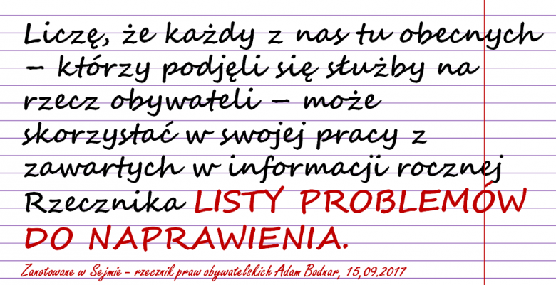 Zanotowane na kartce z zeszytu