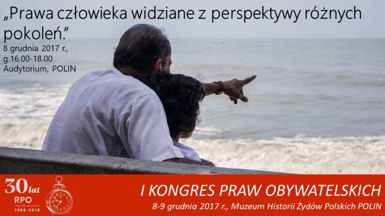 Mem ze zdjęciem starszego mężczyzny i młodszej kobiety patrzących na horyzont na morzu