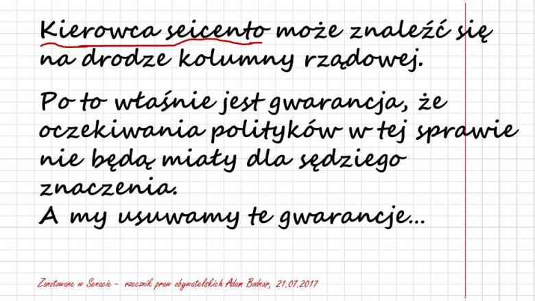 Tekst odręczny ka kartce w kratkę z zeszytu