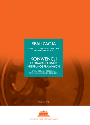 Pomarańczowa okładka z tytułem w zielonym kwadracie