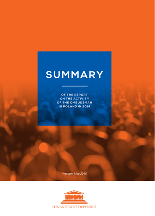 Pomarańczowa okładka z niebieskim kwadratem