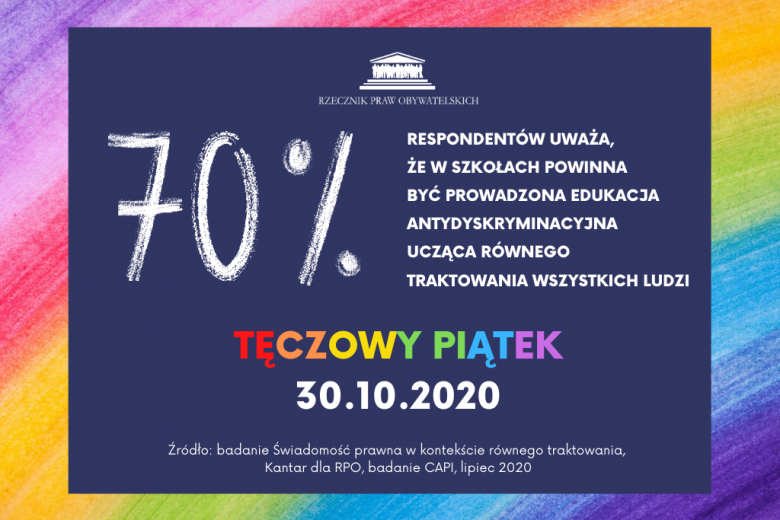 granatowo tęczowy plakat wydarzenia