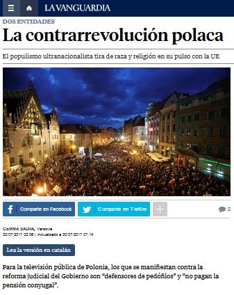 zdjęcie: fragment strony internetowej La vanguardia 