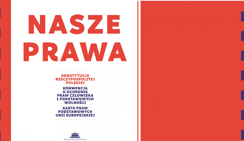 Okładka: biały awers, czerwony rewers.  Napisy czerwone i granatowe