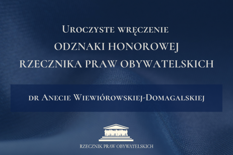 Niebieska plansza z tytułem wydarzenia