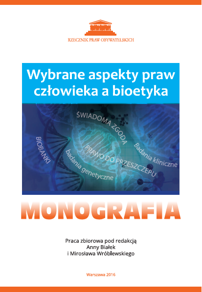 na zdjęcie: biała okładka na której widać rysunki łańcucha DNA