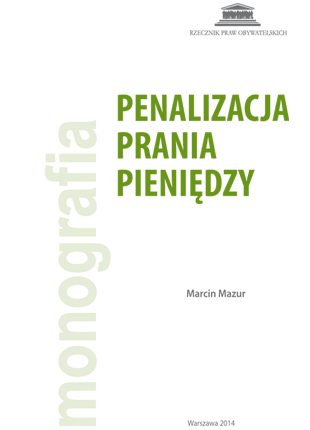 Okładka publikacji - Penalizacja prania pieniędzy.