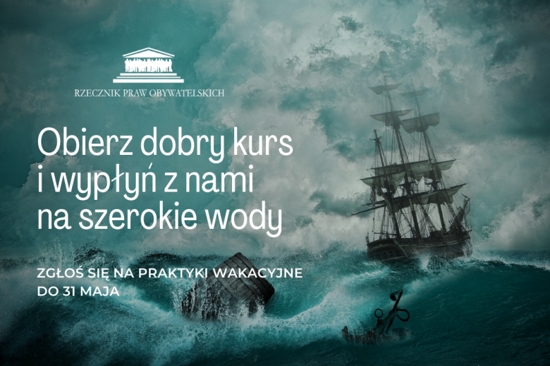 obraz ze statkiem podczas burzy i napisem "obierz dobry kurs i wypłyń na szerokie wody"