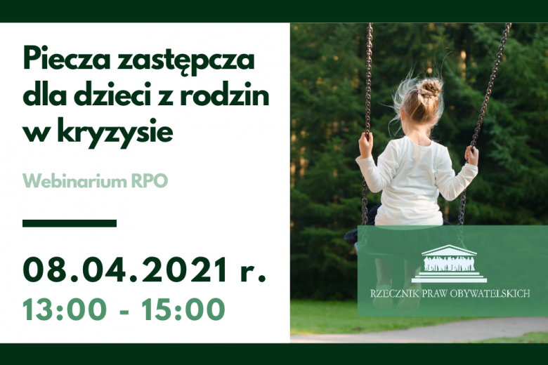 Dziewczynka na huśtawce, informacja o webinarium