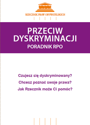 Okładka poradnika RPO - Przeciw dyskryminacji.