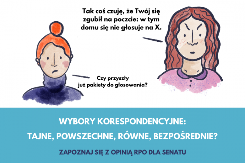 Grafika o wyborach korespondencyjnych, jedna skrzynka, różne poglądy i konflikt?