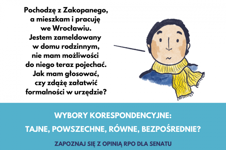 Grafika o wyborach korespondencyjnych, jak głosować poza miejscem zameldowania?