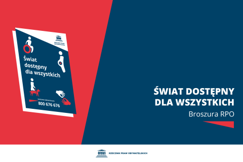 plansza z tekstem "Świat dostępny dla wszystkich. Broszura RPO"