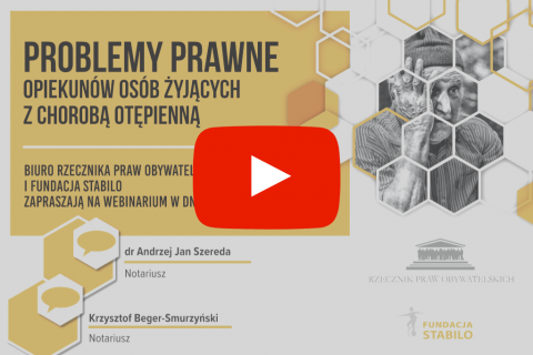 plansza otwierająca konferencję z symbolem play