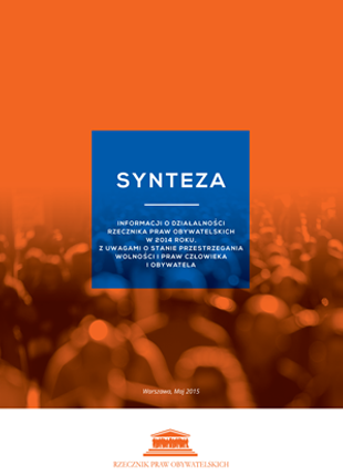 Pomarańczowa okładka z tytułem w niebieskim kwadracie