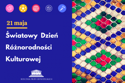 Grafika ze zdjęciem mozajki na Światowy Dzień Różnorodności