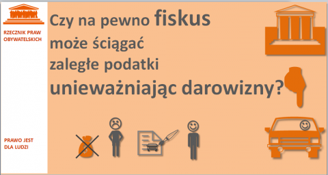 Grafika: fiskus zabiera darowany samochód