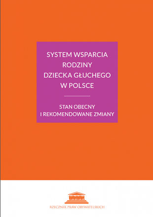 Okładka książki: tytuł na pomarańczowym tle w fioletowym kwadracie