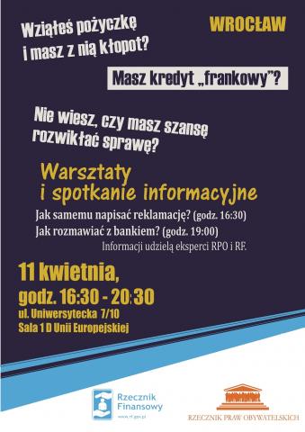 Plakat zapowiedający spotkanie 11 kwietnia