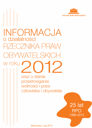 Biała okładka z pomarańczowym  tytułem