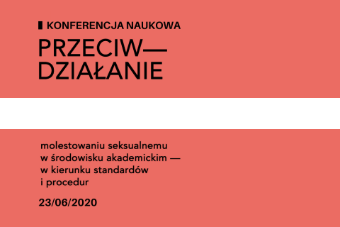 Łososiowy plakat z tytułem konferencji