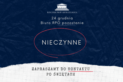 granatowa plansza z napisem "nieczynne"