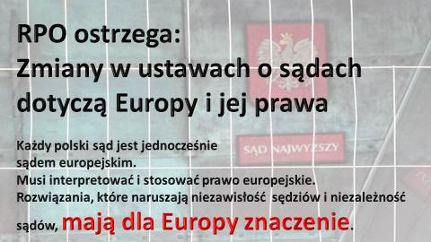 Zdjęcie Sądu najwyższego z godłem państwowym i napisemL